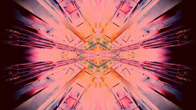 Túnel de Neó Calidoscopi Rosa Estalvi de Pantalla 4K UHD 60fps VJ Loop