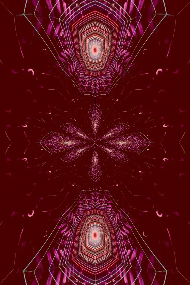 Pulsating Mandala Neon Tunnel | 2:3 Portrait | 60fps VJ Loop Screensaver