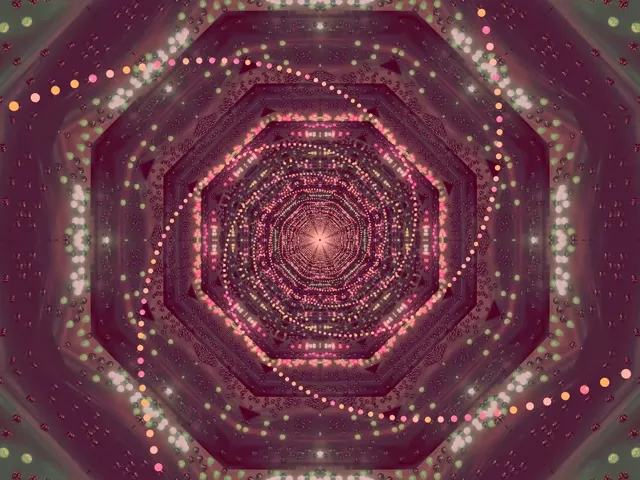 Đường Hầm Neon Bát Giác Hồng Screensaver 4:3 Classic 60fps VJLoops