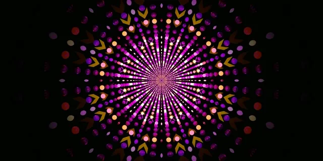 Neon Tunnel Radiant Dot Burst 2:1 Univisium 60fps Screensaver Vj Loop