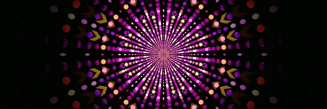 Neon Tunnel Radial Dot Burst VJ Loop 3:1 Triple Wide 60fps Screensaver