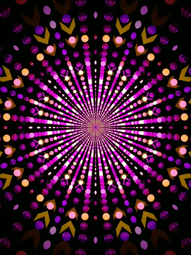 Tunnel Neon Esplosione Caleidoscopio 60fps VjLoops 3:4 iPad Portrait Screensaver