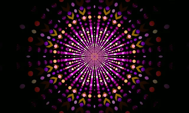 네온 터널 방사형 점 버스트 VJLoops 5:3 Wide 60fps 화면보호기