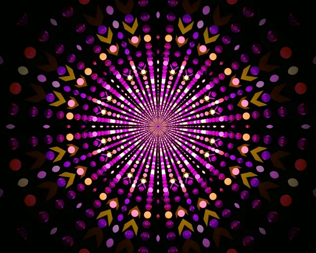 Túnel de Neó Explosió Punt Radial 5:4 Industrial 60fps Estalvi de Pantalla VJ Loop