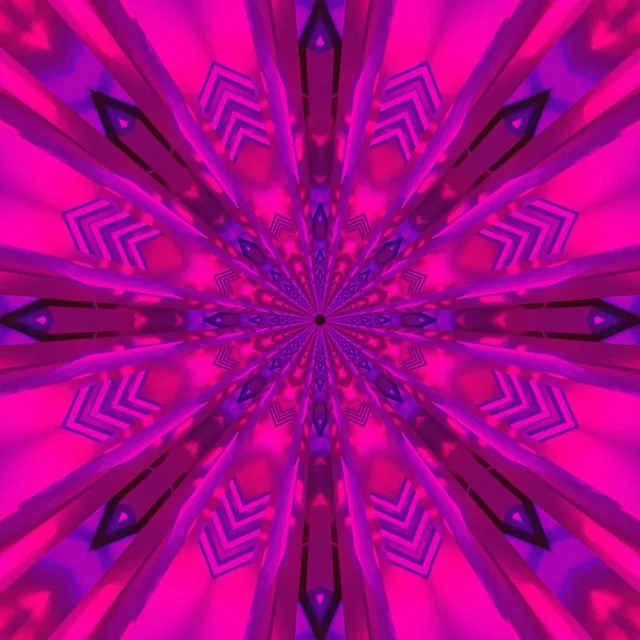 Neonový tunel kaleidoskop záblesk VJ Loop 1:1 čtverec 60fps spořič obrazovky