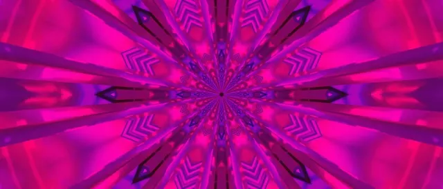 Neon Tunnel Kaleidoscope Burst VJ Loop 21:9 Ultrawide 60fps Screensaver