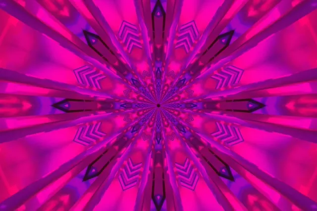 Neon Tunnel Kaleidoscope Burst VJLoops 3:2 Surface 60fps Screensaver