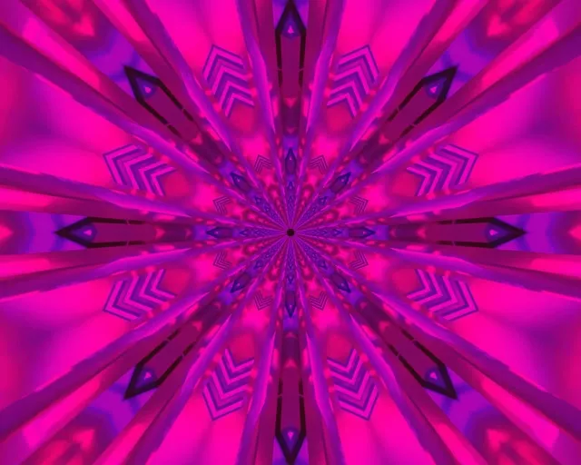 Neona Tunelis Pink Purple Kaleidoskopa Zvaigžņu Uzliesmojums VJ Loop 5:4 Industrial 60fps Ekrānsaudzētājs