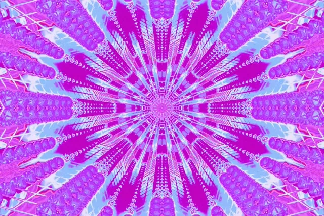 Neon Tunnel Kaleidoscope Burst VJLoops 3:2 Surface 60fps Screensaver