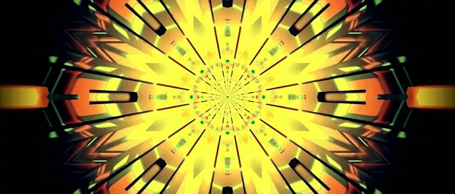 Neon Tunnel Kaleidoscope Burst VJ Loop 21:9 Ultrawide 60fps Screensaver