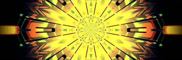 Túnel de Neón Caleidoscopio Burst VJ Loop 3:1 Triple Wide 60fps Protector de Pantalla