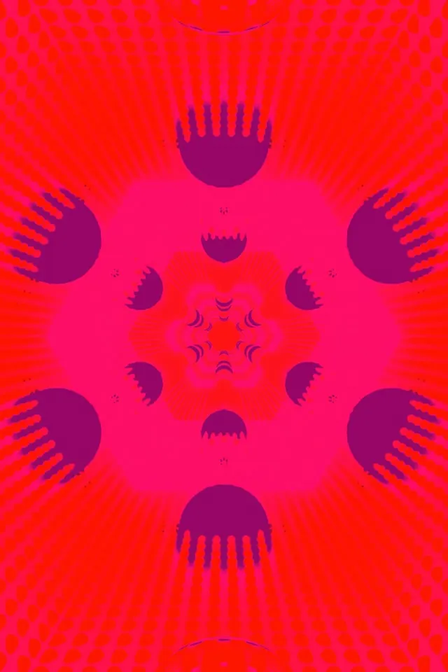 Neon Tunnel Hexagon Kaleidoscope VJ Loop 2:3 Photo Portrait 60fps Screensaver