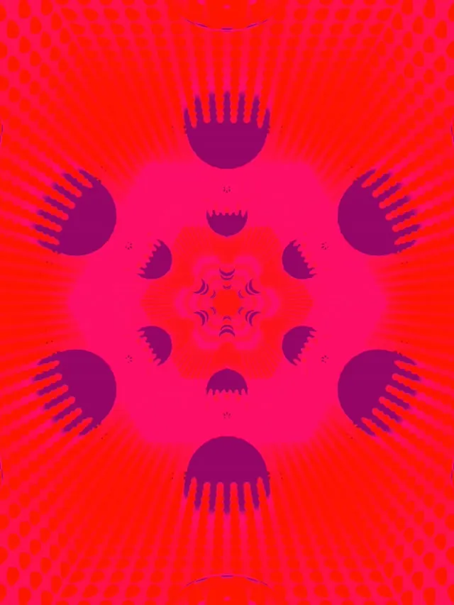 Neon Tunnel Hexagon Kaleidoscope VJ Loop 3:4 iPad Portrait 60fps Screensaver