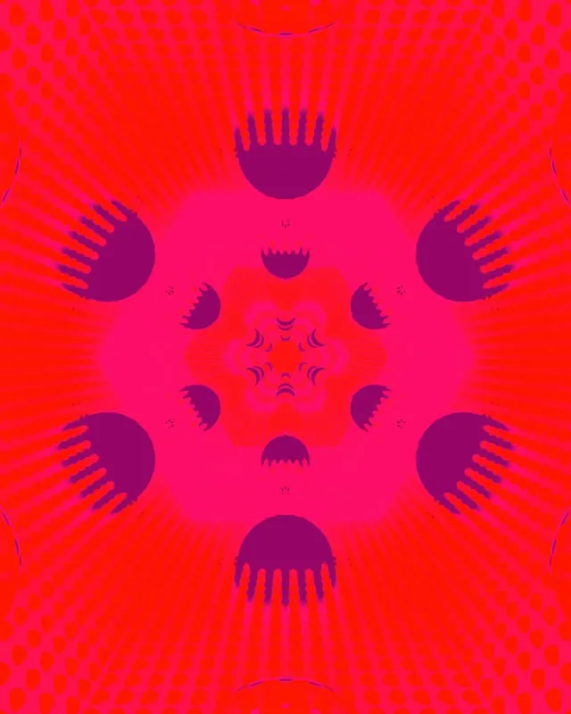 Neon Tunnel Hexagon Kaleidoscope 60fps Vj Loop 4:5 Instagram Screensaver