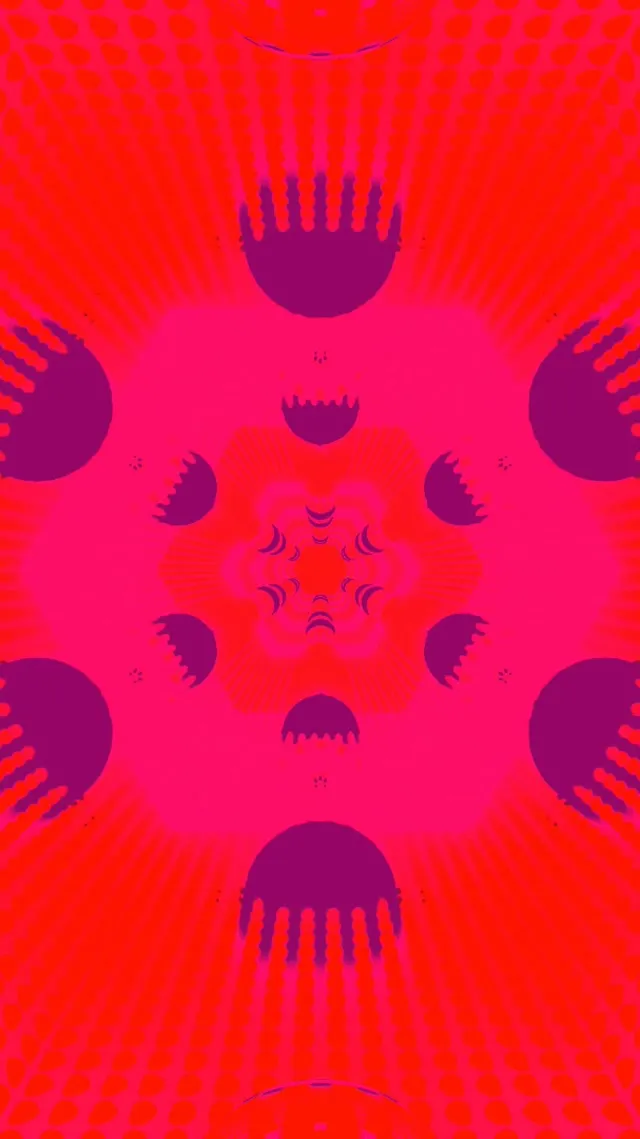 Neon Tunnel Hexagon Kaleidoscope VJ Loop 9:16 Reels 60fps Screensaver