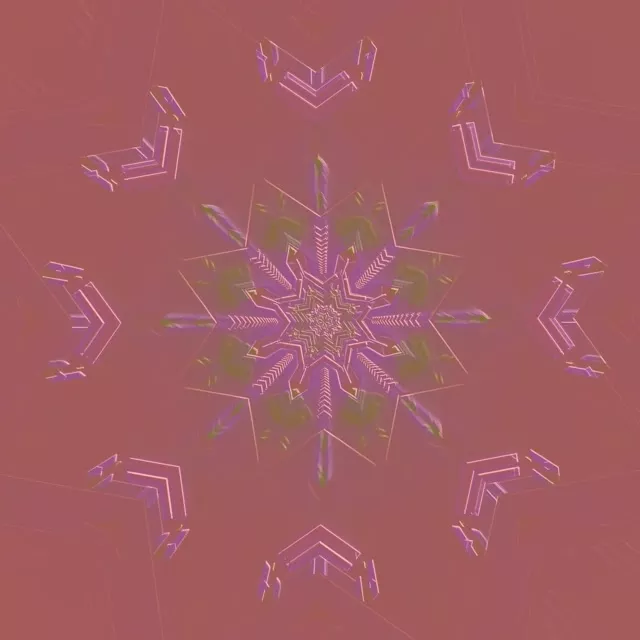 Neon Tunnel Pink Snowflake 1:1 Square 60fps Screensaver Vj Loop