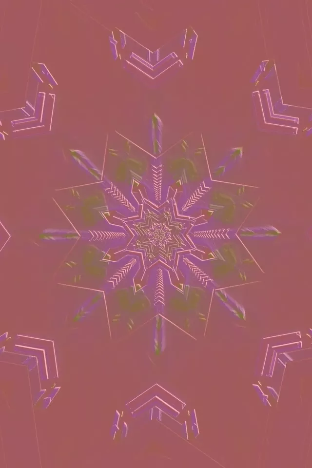 Neon Tunnel Roze Sneeuwvlok 60fps Schermbeveiliging 2:3 Portret VJ Loop