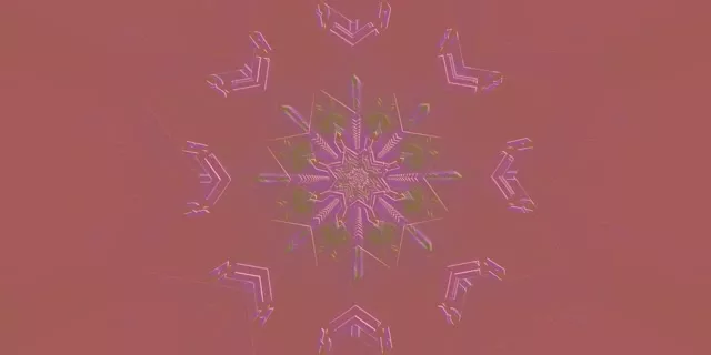 อุโมงค์นีออน เกล็ดหิมะชมพู Screensaver 2:1 Univisium 60fps VJLoops