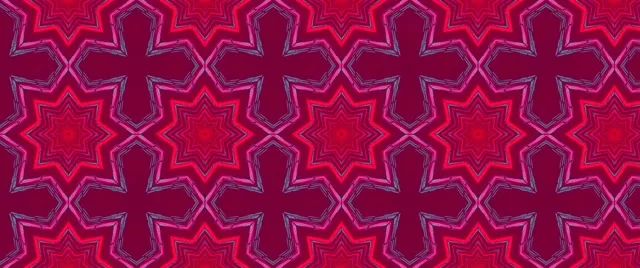 Túnel Neón Estrella Magenta Caleidoscopio VJ Loop 2.39:1 Cinemascope 60fps Salvapantallas