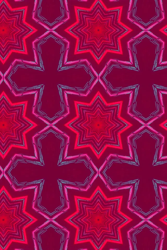 Neon Tunnel Star Kaleidoscope 2:3 Photo Portrait 60fps Screensaver Vj Loop