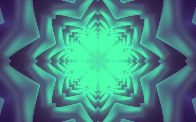 Pulsating Star Neon Tunnel 16:10 MacBook 60fps VJ Loop Screensaver