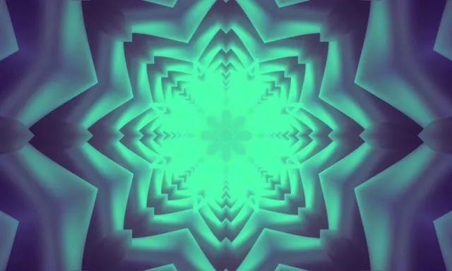 Pulsating Star Neon Tunnel VJ Loop 5:3 Wide 60fps Screensaver