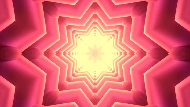 Neon Tunnel Pink Star Screensaver 4K 60FPS VJLoops