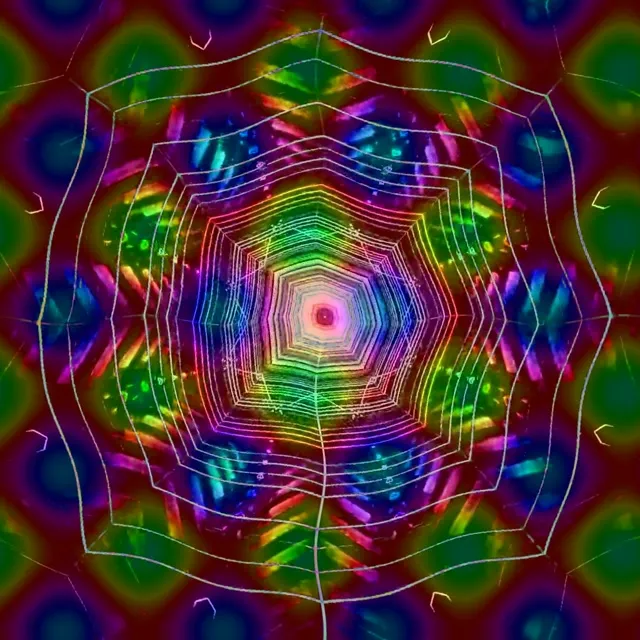 Túnel Neó Teranyina Vòrtex Vj Loop 1:1 Quadrat 60fps Estalviapantalles