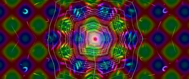 نفق نيون دوامة شبكة قوس قزح حافظة شاشة 2.39:1 Cinemascope 60fps VJ Loop