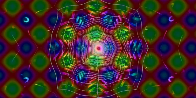 Neon Tunel Dužična Mrežasta Vrtlog VJ Loop 2:1 Univisium 60fps Čuvar Ekrana