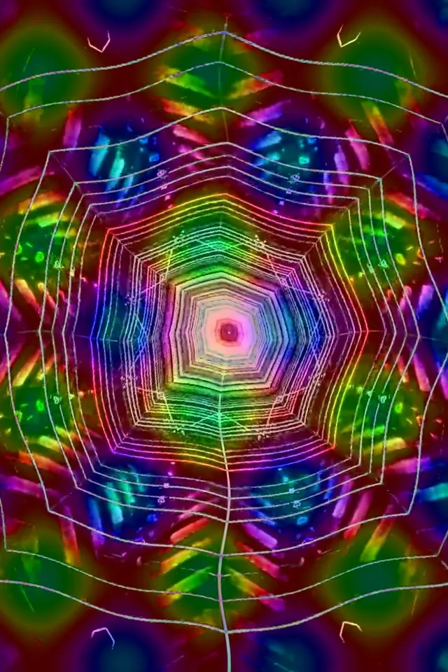 Neona Tuneļa Zirnekļa Tīkla Virpulis VJ Loop 2:3 Photo Portrait 60fps Ekrānsaudzētājs