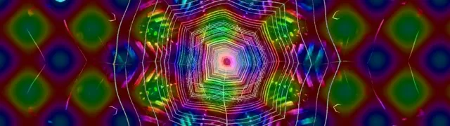 Tunel Neon Vortex Pânză Păianjen VJ Loop 32:9 Super Ultrawide 60fps Screensaver