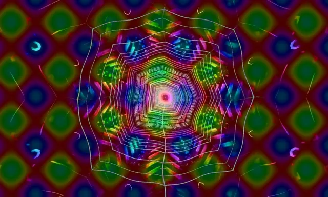 Terowong Neon Pusaran Sarang Labah-labah Pelangi VJ Loop 5:3 Lebar 60fps Penyelamat Skrin