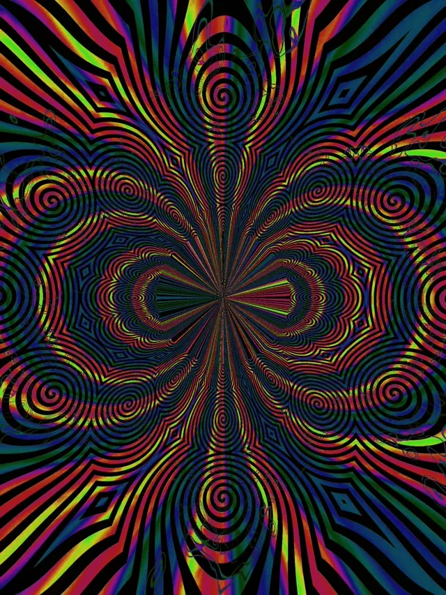 Neon Tunela Espiral Kaleidoskopoa Vj Loop 3:4 iPad Portrait 60fps Pantaila-babeslea