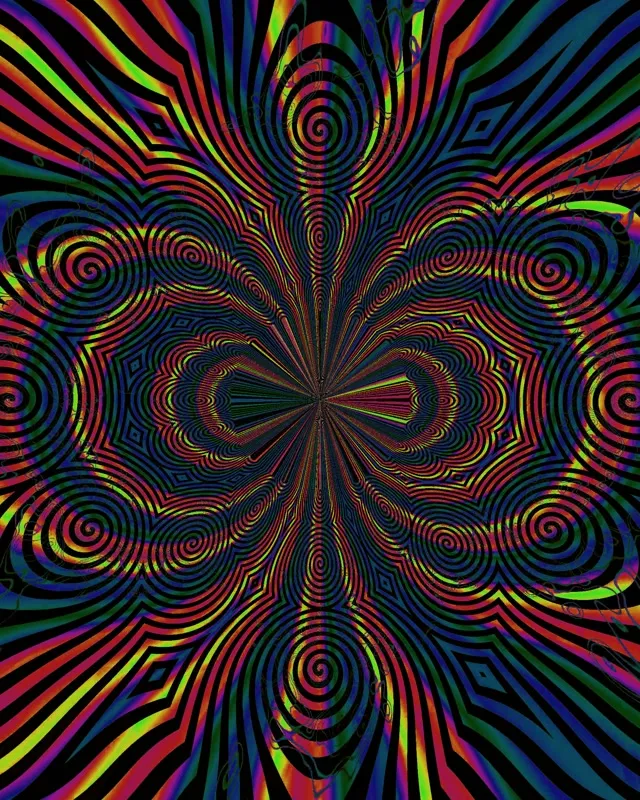 Túnel de Neó Caleidoscopi Espiral VJLoops 4:5 Instagram 60fps Protector de Pantalla