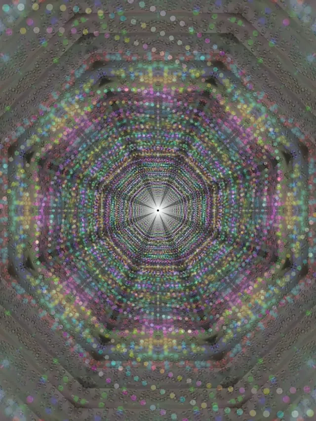 Neon Tunel Pulzujúci Osemhran Mriežka 3:4 iPad Portrét 60fps VJLoops Screensaver