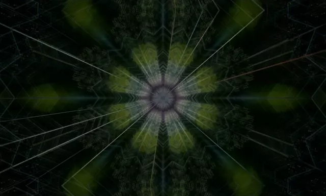 Neon Tunnel Pulsating Starburst VJ Loop 5:3 Wide 60fps Screensaver