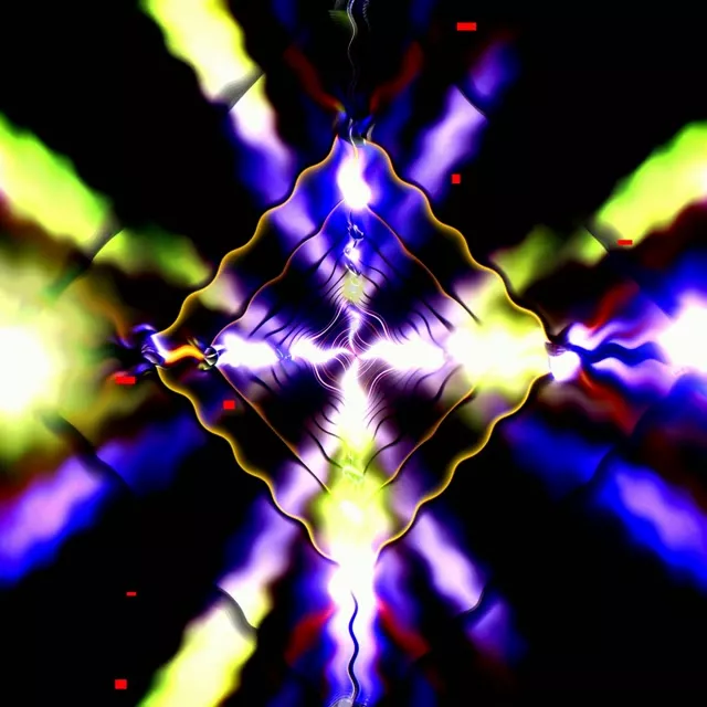 Neon Tunnel Purple Blue Screensaver 60fps 1:1 Square Vj Loop