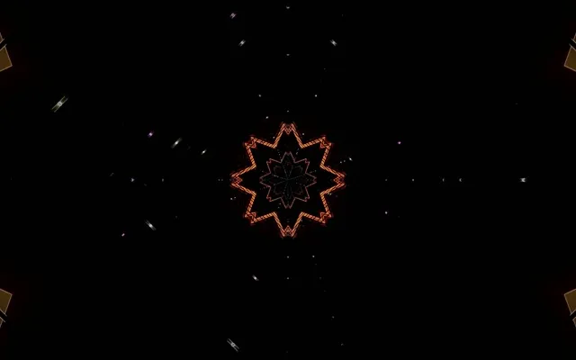 Neonový Tunel Kaleidoskop Hvězda VJ Loop 16:10 Macbook 60fps Spořič