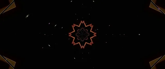 Neon Tünel Kaleydoskop Yıldız VJLoops 2.39:1 Cinemascope 60fps Ekran Koruyucu