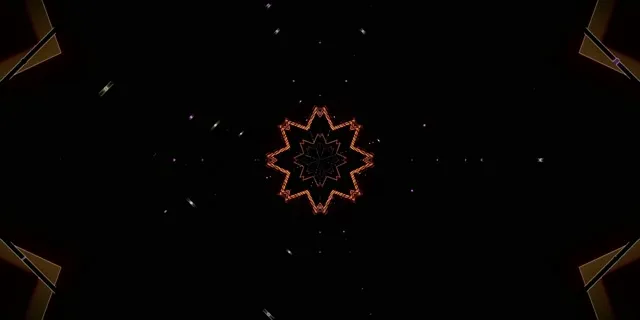 Neon টানেল ক্যালাইডোস্কোপ তারা VJLoops 2:1 ইউনিভিসিয়াম 60fps স্ক্রিনসেভার