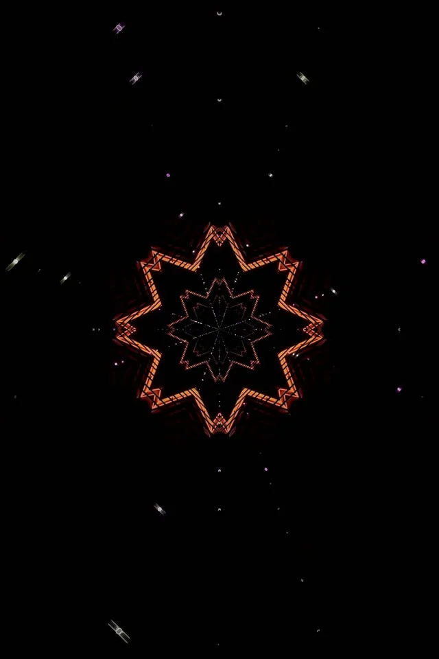 Neon Tunel Zvezda Kaleidoskop VJLoops 2:3 Foto Pokončno 60fps Ohranjevalnik Zaslona