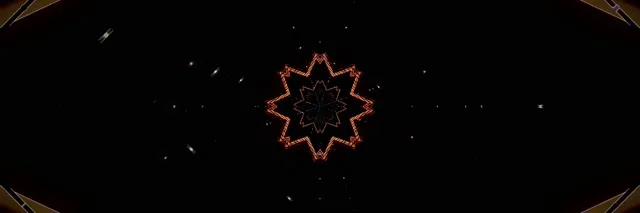 Neon Tunnel Kaleidoscope Star Burst VJ Loop 3:1 สามเท่ากว้าง 60fps ตัวรักษาหน้าจอ