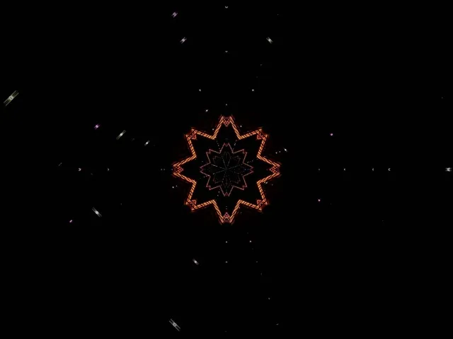 Terowong Neon Kaleidoskop Bintang VJLoops 4:3 Klasik 60fps Penyelamat Skrin