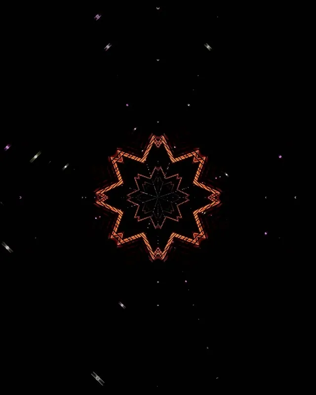 Neonowy Tunel Kalejdoskop Star Burst VJ Loop 4:5 Instagram 60fps Wygaszacz Ekranu
