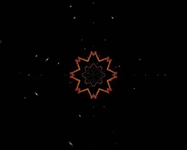Neon Tunnel Stern Kaleidoskop VJ Loop 5:4 Industrial 60fps Bildschirmschoner