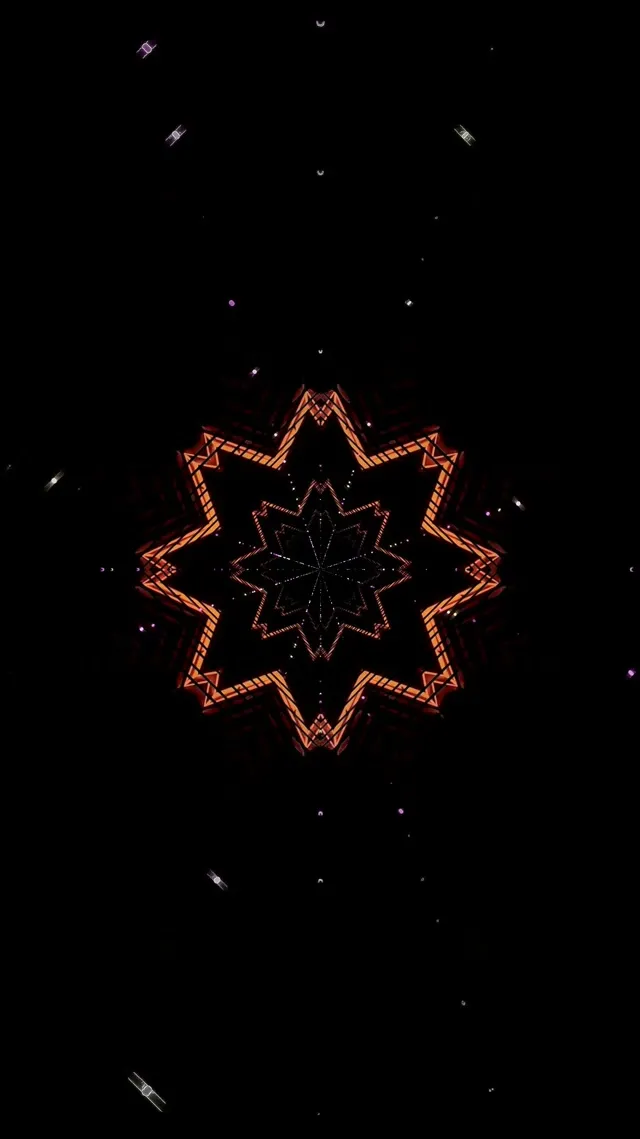 تونل نئون کالیدوسکوپ ستاره VJ Loop 9:16 Reels 60fps محافظ صفحه