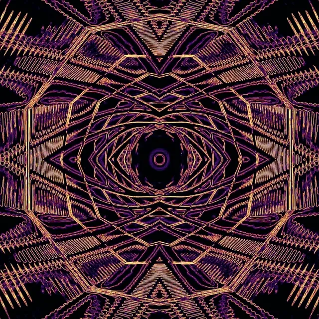 تونل نئون ماندالا طلایی گردباد | VJ Loop | 1:1 مربع 60fps محافظ صفحه