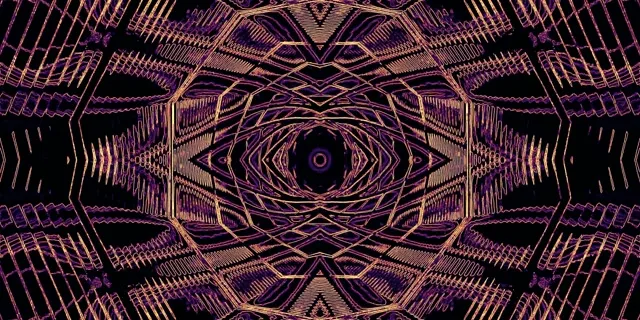 Неоновый Туннель Фрактальный Калейдоскоп 2:1 Univisium 60fps Заставка Vj Loop