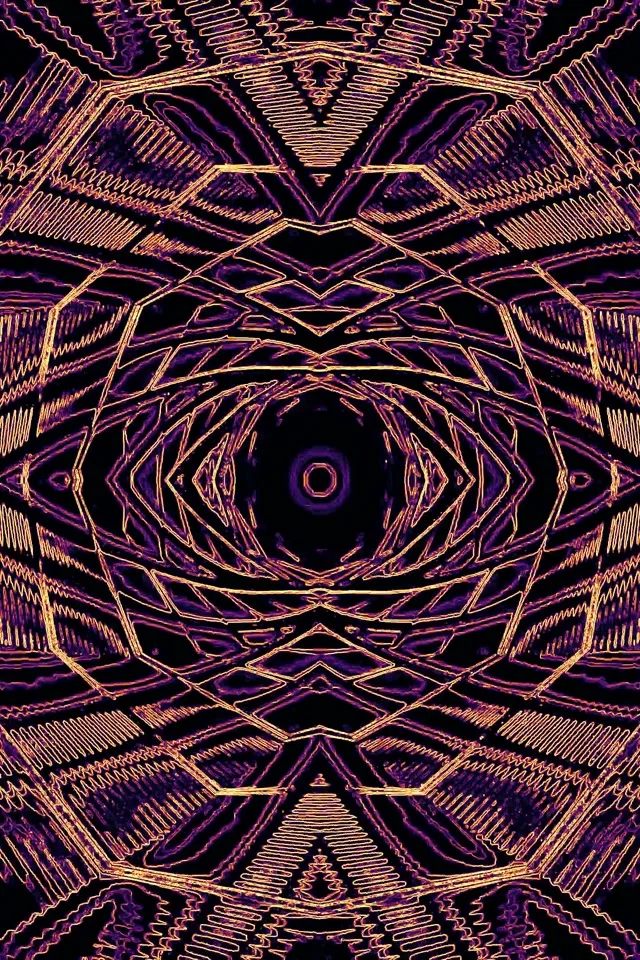 Tunnel za Neon Kaleidoscope Vortex VJ Loop 2:3 Photo Portrait 60fps Screensaver